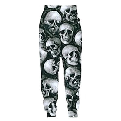 Halloween Skull Skeleton Jogger Pants Sweatpants Anime Graphic Pants For Men's Women's Unisex Adults' 3D Print 100% Polyester Party Halloween Lightinthebox