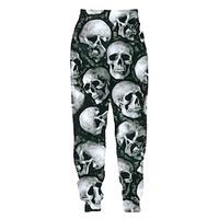 Halloween Skull Skeleton Jogger Pants Sweatpants Anime Graphic Pants For Men's Women's Unisex Adults' 3D Print 100% Polyester Party Halloween Lightinthebox - thumbnail