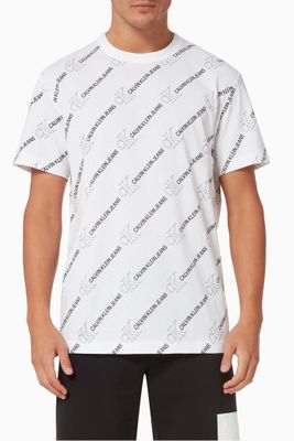 All-Over Logo T-shirt in Organic Jersey All-Over Logo T-shirt in Organic Jersey