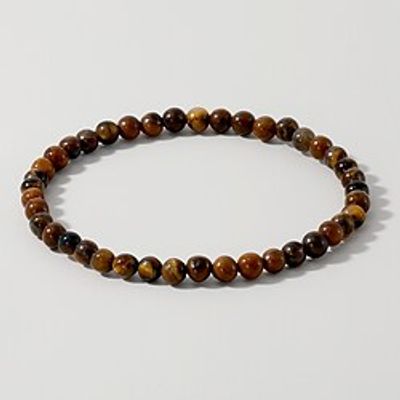 Women's Bead Bracelet Hologram Bracelet Bracelet Yoga Weave Natural Fashion Boho Stone Bracelet Jewelry Brown For Gift Daily Beach Lightinthebox
