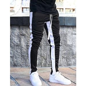 Men's Sweatpants Joggers Pocket Drawstring Elastic Waist Plain Comfort Breathable Outdoor Daily Going out Fashion Casual Black Green miniinthebox