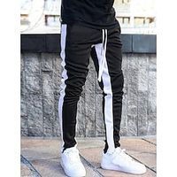 Men's Sweatpants Joggers Pocket Drawstring Elastic Waist Plain Comfort Breathable Outdoor Daily Going out Fashion Casual Black Green miniinthebox - thumbnail