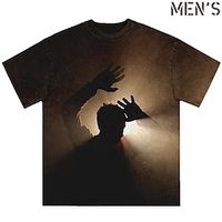 Men's T shirt Tee Tee Graphic Human Crew Neck Clothing Apparel 3D Print Outdoor Casual Short Sleeve Print Vintage Fashion Designer Lightinthebox - thumbnail