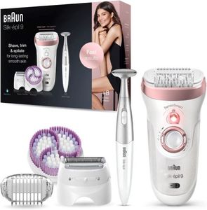 Braun Silk Epil SkinSpa SensoSmart Epilator Rose Gold With 8 Extras Rose Gold SES9980