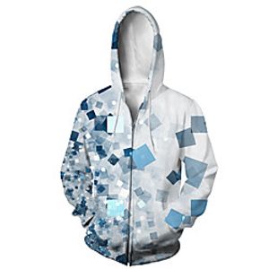 Men's Zip Up Hoodie Sweatshirt Animal 3D Casual Daily 3D Print Casual Hoodies Sweatshirts  White miniinthebox