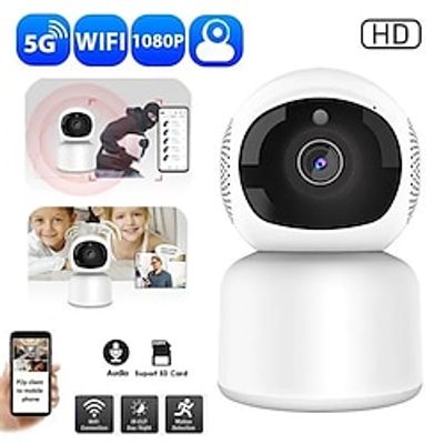 Wireless Surveillance Camera 5G Wifi 1080P Tracking Audio Video Night Vision IP Camera Indoor Security Protection Monitor Wifi Camera miniinthebox