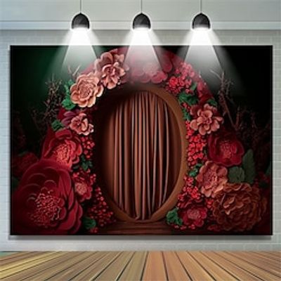 1pc Background Cloth Floral Party Decoration Home Background Wedding Wall Decoration Hanging Cloth Studio Photo Photo Background Banner Lightinthebox