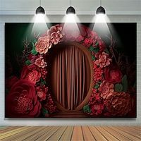 1pc Background Cloth Floral Party Decoration Home Background Wedding Wall Decoration Hanging Cloth Studio Photo Photo Background Banner Lightinthebox - thumbnail
