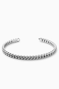Cuban Cuff Bracelet in Sterling Silver