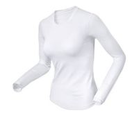 Womens Sports Shirt  Long Sleeve  White - thumbnail