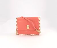 Womens Milano Cross Body Bag 19 L x 14 H x 6 W cm  Coral/White - thumbnail