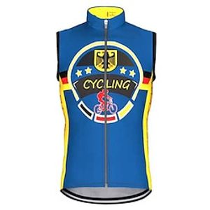 Men's Cycling Vest Sleeveless Blue Graphic Patterned Bike Quick Dry Sports Graphic Patterned Clothing Apparel Lightinthebox