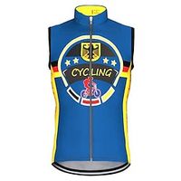 Men's Cycling Vest Sleeveless Blue Graphic Patterned Bike Quick Dry Sports Graphic Patterned Clothing Apparel Lightinthebox - thumbnail