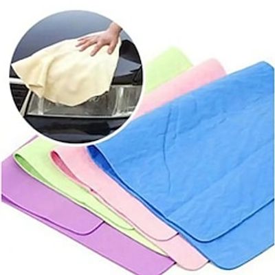 2pcs Natural Elastic Car Cleaning Towels Shammy Chamois Leather Irregular Drying Polishing Washing Care Cloth Deer Skin Pet Towel miniinthebox 2pcs Natural Elastic Car Cleaning Towels Shammy Chamois Leather Irregular Drying Polishing Washing Care Cloth Deer Skin Pet Towel miniinthebox