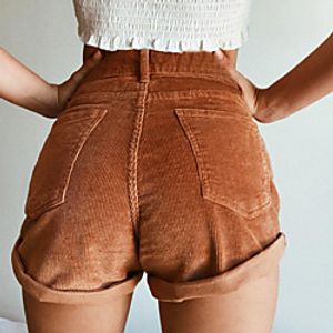 Women's Stylish Streetwear Comfort Daily Weekend Shorts Pants Plain Short Novelty Pocket Orange Lightinthebox
