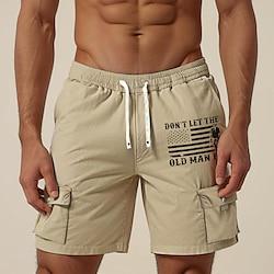 Act My Age Men's Cargo Shorts Lightweight with Multi Pockets Drawstring Elastic Waist Daliy Outdoor Short Lightinthebox