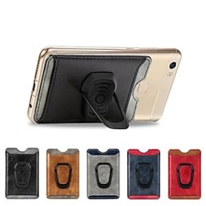 Mobile Phone Card Bag With Back Sticker, Card Sleeve, Finger Ring Bracket, Card Insertion, Car Magnetic Suction Universal Creative Wallet Card Bag miniinthebox