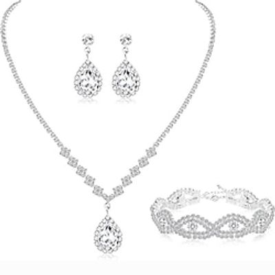 Bridesmaid Ball Clothing Water Diamond Jewelry Set Bridal Wedding Metal Zircon Water Drop Wave Necklace Earrings Bracelet Lightinthebox Bridesmaid Ball Clothing Water Diamond Jewelry Set Bridal Wedding Metal Zircon Water Drop Wave Necklace Earrings Bracelet Lightinthebox