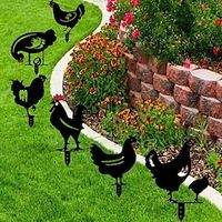 Garden Ornaments Acrylic Chicken Yard Art Garden Statues Backyard Lawn Yard Decor Creative Outdoor Garden miniinthebox - thumbnail