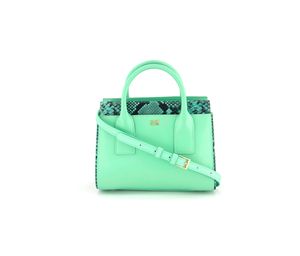 Womens Snake Print Crossbody Bag  Mint