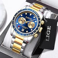LIGE Men Quartz Watch Diamond Luxury Large Dial Business Calendar Date Zinc alloy Watch Lightinthebox