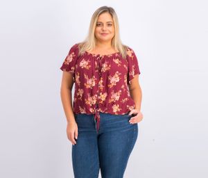 Womens Caroletta Off The Shoulder Top  Maroon Combo