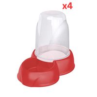 Georplast Eat & Drink Dispenser 1.6L - Red (Pack of 4)