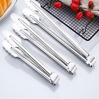 Quality Stainless Steel Barbecue Clip Kitchen Tongs Salad Tongs - Outdoor Barbecue Supplies Accessories - Bread Baking Tools - Cooking Grilling Barbecue Food Clip - Non-Slip  Easy Grip Lightinthebox - thumbnail