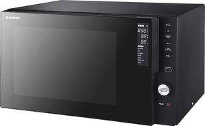 Sharp 28 Liters 2500W Convection Microwave Oven, Completely Digitized With Combination/Grill/Reheat Cooking, Black- R-28CN