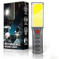 Rechargeable LED Work Light with Magnetic Base - 2 Modes Floodlight for Car Repair, Camping, Hiking - Portable and Durable Lightinthebox - thumbnail