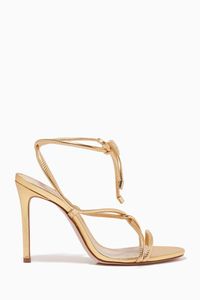 Dale Heel Sandals in Metallic Leather