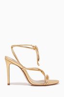 Dale Heel Sandals in Metallic Leather - thumbnail