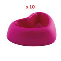 Georplast That's Amore Plastic Pet Bowl Small - Pink (Pack of 10)