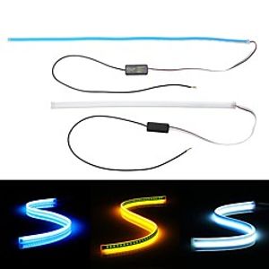 OTOLAMPARA 30cm/45cm/60cm Sequential LED Strip Light Turn Signal Switchback Indicator DRL Daytime Running Lights Dual Colors DRL Strips 2pcs miniinthebox