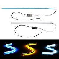 OTOLAMPARA 30cm/45cm/60cm Sequential LED Strip Light Turn Signal Switchback Indicator DRL Daytime Running Lights Dual Colors DRL Strips 2pcs miniinthebox - thumbnail