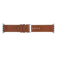 dbramante1992 Copenhagen Watch Strap Dark Saddle Brown Silver for Apple Watch 42/44mm (Compatible with Apple Watch 42/44/45mm) - thumbnail