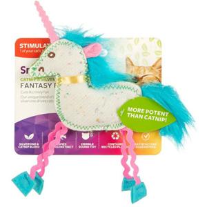 Smartykat Fantasy Frenzy Crinkle Unicorn Catnip And Silvervine Cat Toy