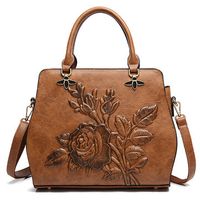 Women Rose Embroidery Handbag