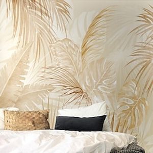 Yellow Plant Wall Mural 3D Wallpaper Self-adhesive Wall Covering Sticker Film Peel and Stick Removable Pvc/Vinyl Waterproof Material Home Decor Multiple Size miniinthebox