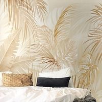 Yellow Plant Wall Mural 3D Wallpaper Self-adhesive Wall Covering Sticker Film Peel and Stick Removable Pvc/Vinyl Waterproof Material Home Decor Multiple Size miniinthebox - thumbnail