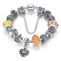 Rhinestone Tibetan Silver Beads Bracelet