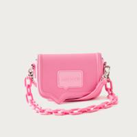 Mistotes Solid Crossbody Bag with Detachable Chain Link Strap