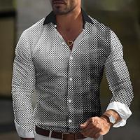 Men's Business Casual Shirts Formal Fall Winter Spring Summer Turndown Long Sleeve Black S, M, L 4-Way Stretch Fabric Shirt Lightinthebox