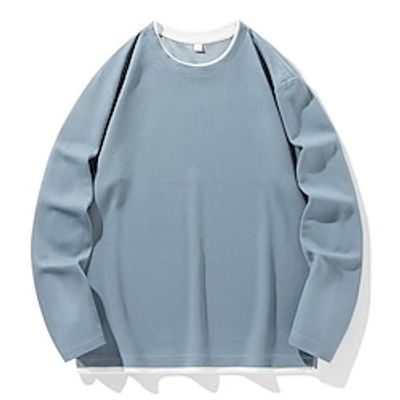 Men's Sweatshirt Apricot Black Blue Gray Crew Neck Plain Sports  Outdoor Daily Holiday Streetwear Basic Casual Spring   Fall Clothing Apparel Hoodies Sweatshirts  Lightinthebox