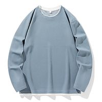 Men's Sweatshirt Apricot Black Blue Gray Crew Neck Plain Sports  Outdoor Daily Holiday Streetwear Basic Casual Spring   Fall Clothing Apparel Hoodies Sweatshirts  Lightinthebox - thumbnail