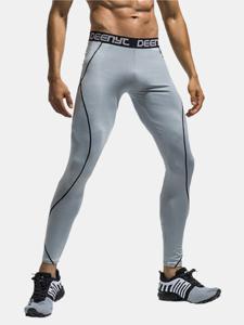 Mens Bodybuilding High-elastic Skinny Trousers