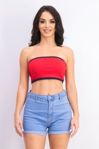Womens Bandana Top  Red/Navy