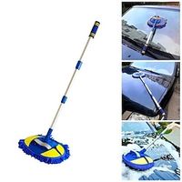 2 in 1 Microfiber Car Brush Wash Mop Mitt Extendable Handle Vehicle Washing Lightinthebox - thumbnail