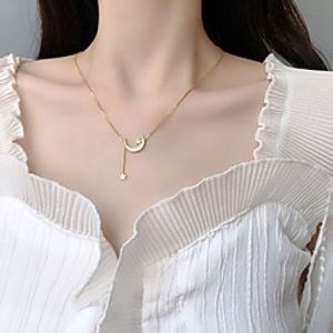 yongcheng s925 silver shell moon star necklace simple personality niche design net red ins clavicle chain female korean Lightinthebox