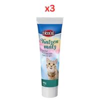 Trixie Cat Malt Paste for Hairball Support for Cats 100G (Pack of 3)